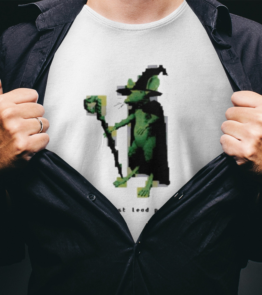 I Cast Lead Poisoning Green Pixel Art Wizard Mouse T-Shirt