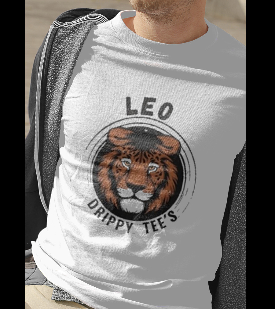 LEO Drippy Tee’s Fierce Lion Head T-Shirt