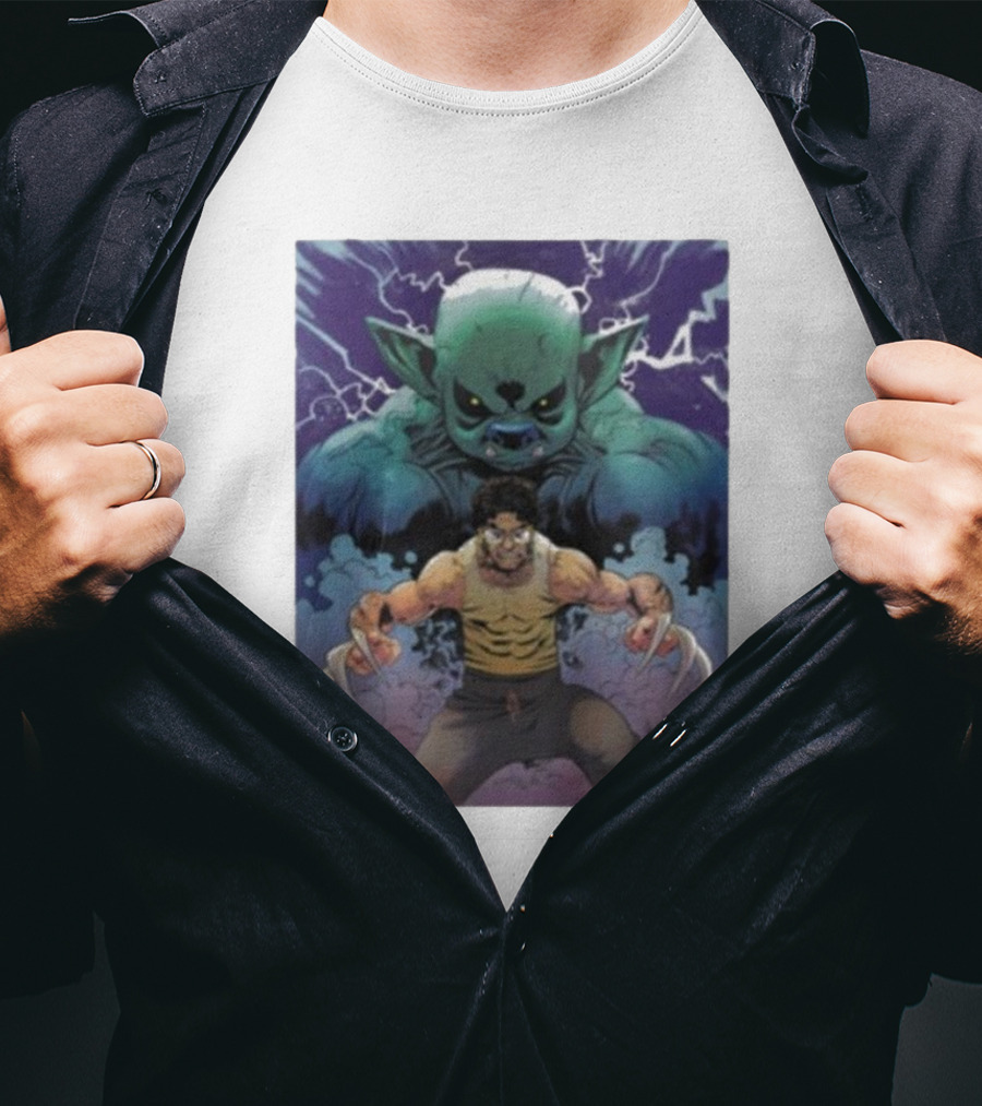 Rick Glassman Rick And Goblin Wolverine Style Fantasy T-Shirt