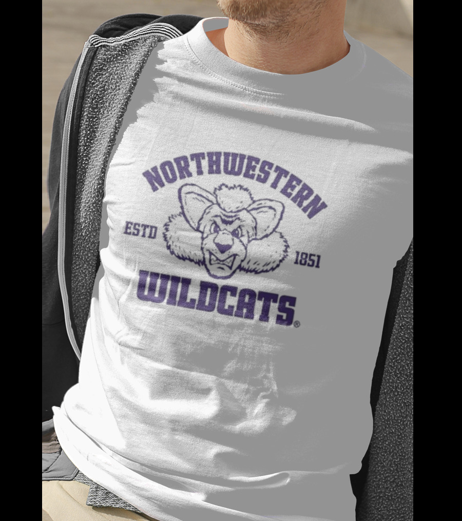 Northwestern Wildcats ESTD 1851 Sport Grey Women’s Lacrosse Willie T-Shirt
