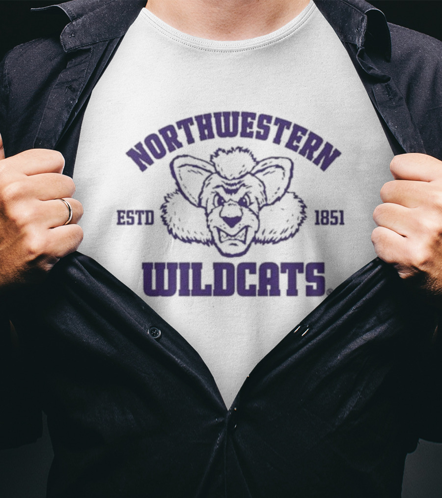 Northwestern Wildcats ESTD 1851 Sport Grey Women’s Lacrosse Willie T-Shirt