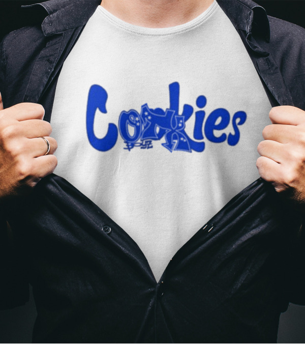 Cookies X Otxboyz Out Of The Box Graffiti Blue Streetwear Collaboration T-Shirt