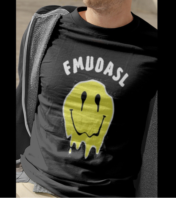 FMUOASL Dripping Smiley Face T-Shirt