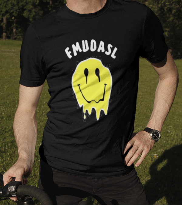 FMUOASL Dripping Smiley Face T-Shirt