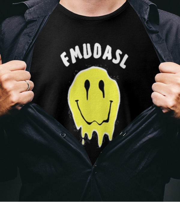 FMUOASL Dripping Smiley Face T-Shirt