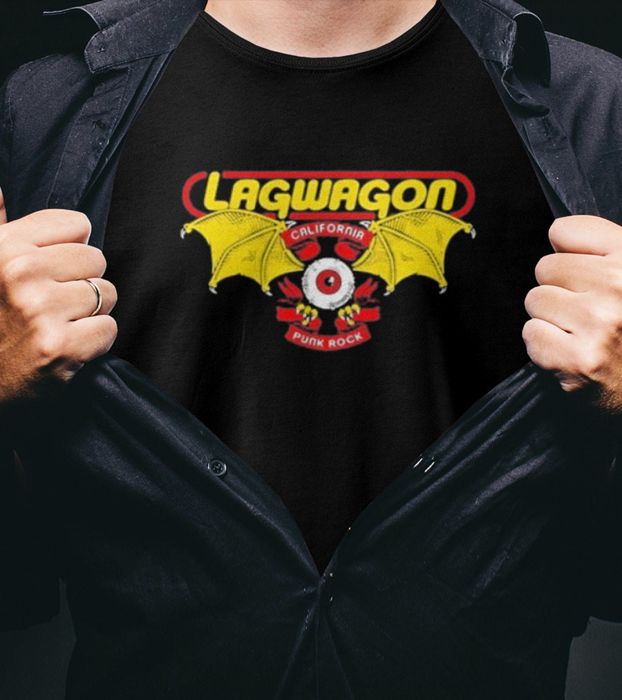 Lagwagon California Punk Rock Eye With Bat Wings T-Shirt