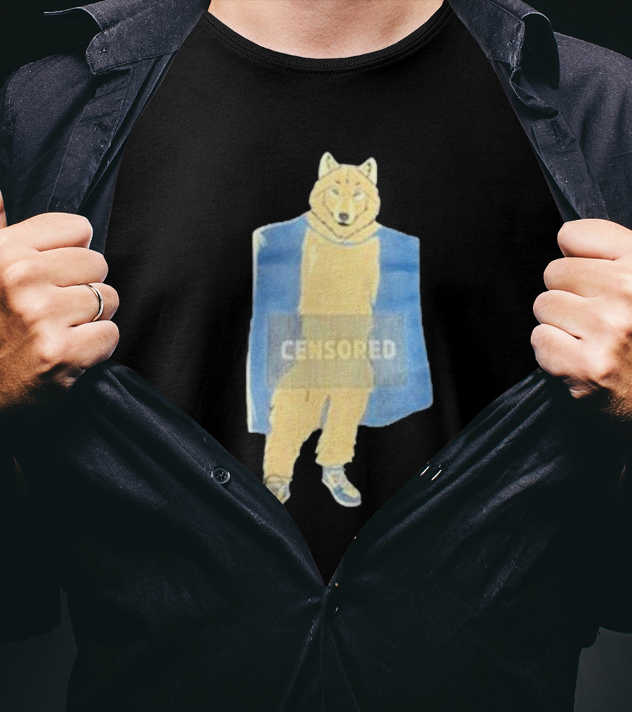 Lisan Jal Gaib Censored Wolf Retro Sneakers T-Shirt