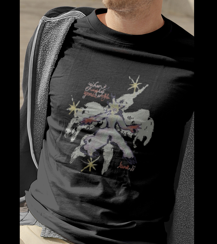 Luna Li Grow Wings Enchanted Mystical Figure With Stars T-Shirt