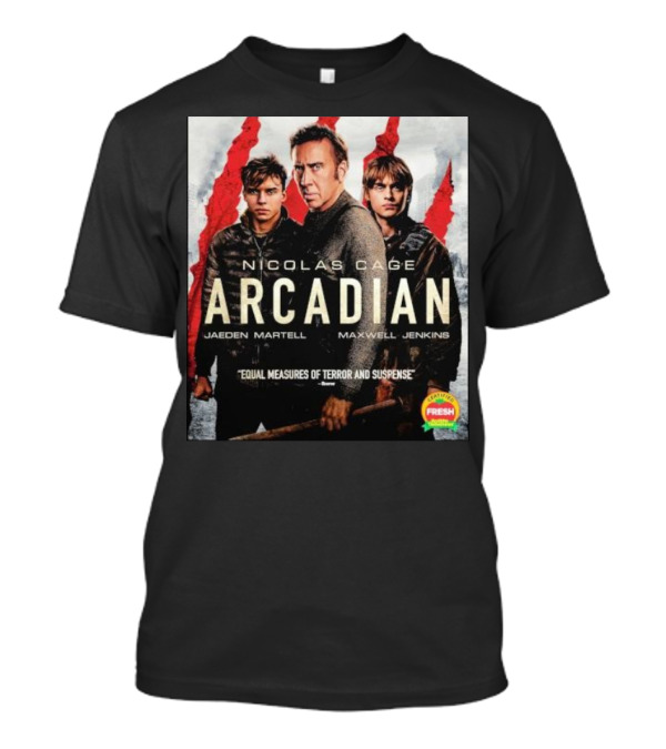 Nicolas Cage Arcadian Jaeden Martell Maxwell Jenkins Equal Measures Of Terror And Suspense Certified Fresh T-Shirt