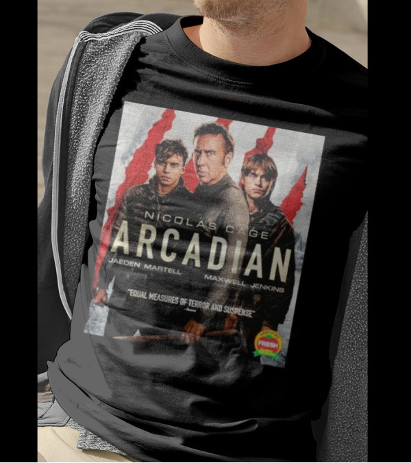 Nicolas Cage Arcadian Jaeden Martell Maxwell Jenkins Equal Measures Of Terror And Suspense Certified Fresh T-Shirt