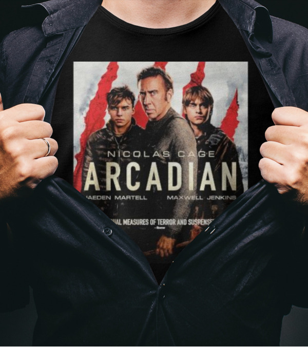 Nicolas Cage Arcadian Jaeden Martell Maxwell Jenkins Equal Measures Of Terror And Suspense Certified Fresh T-Shirt