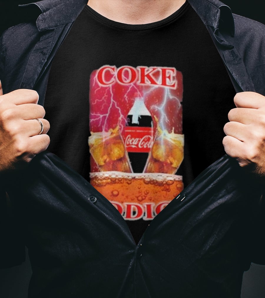 Coke Addict Orbital Clothing Coca-Cola Lightning Bubbles T-Shirt