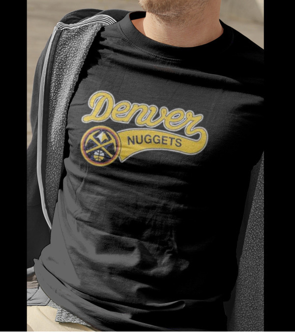 Denver Nuggets Script With Round Emblem T-Shirt