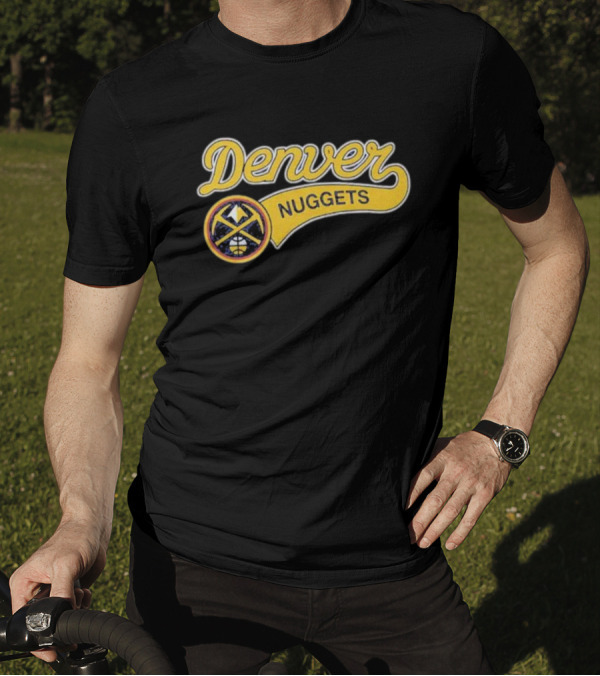 Denver Nuggets Script With Round Emblem T-Shirt