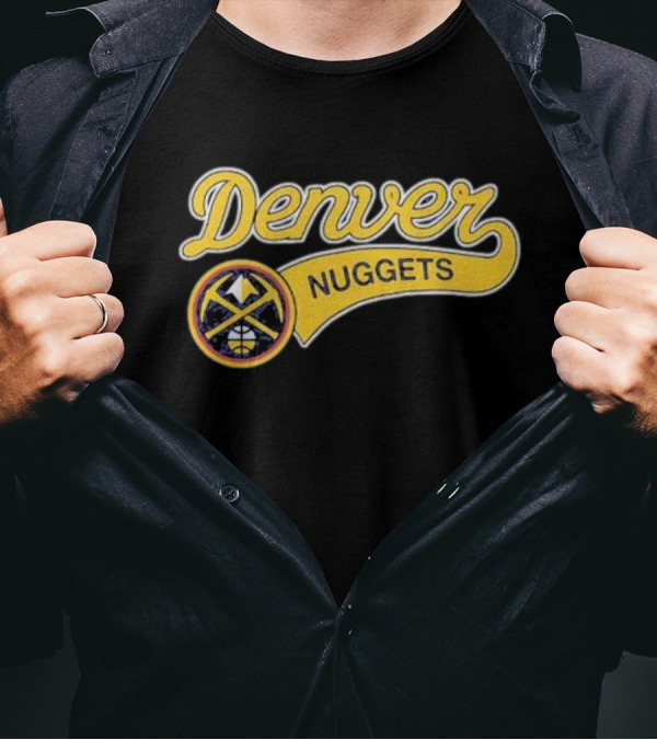 Denver Nuggets Script With Round Emblem T-Shirt
