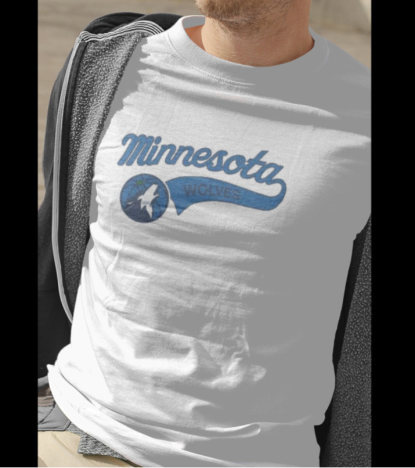Minnesota Wolves Basketball Logo Script T-Shirt