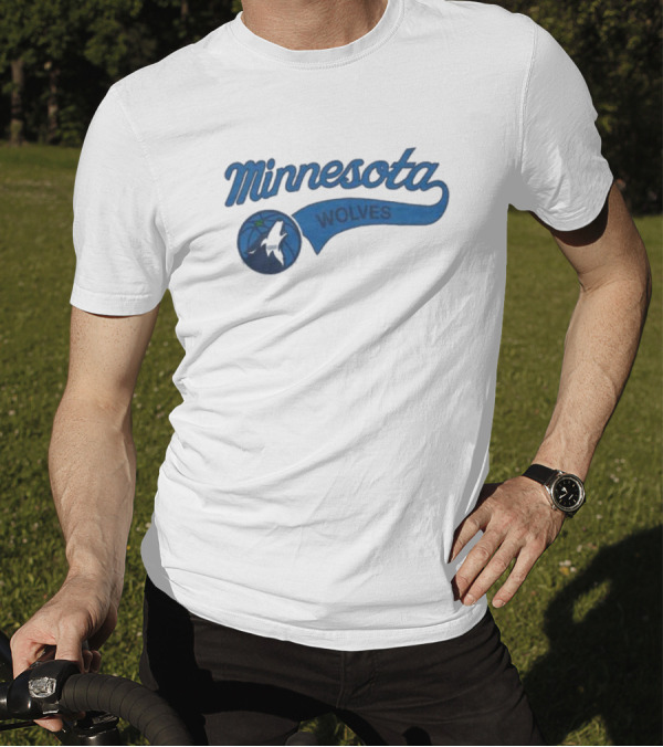 Minnesota Wolves Basketball Logo Script T-Shirt