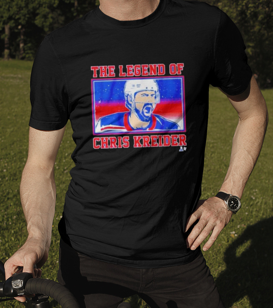 The Legend Of Chris Kreider Hockey Icon Burst T-Shirt