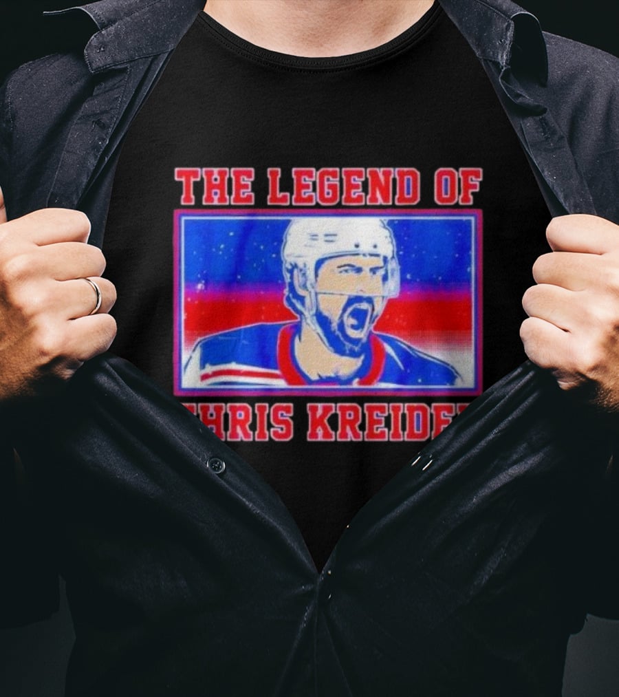The Legend Of Chris Kreider Hockey Icon Burst T-Shirt