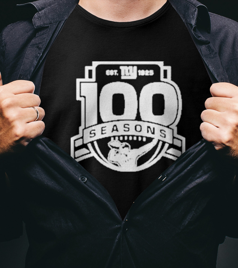 New York Giants Est. 1925 100 Seasons Starter Black T-Shirt