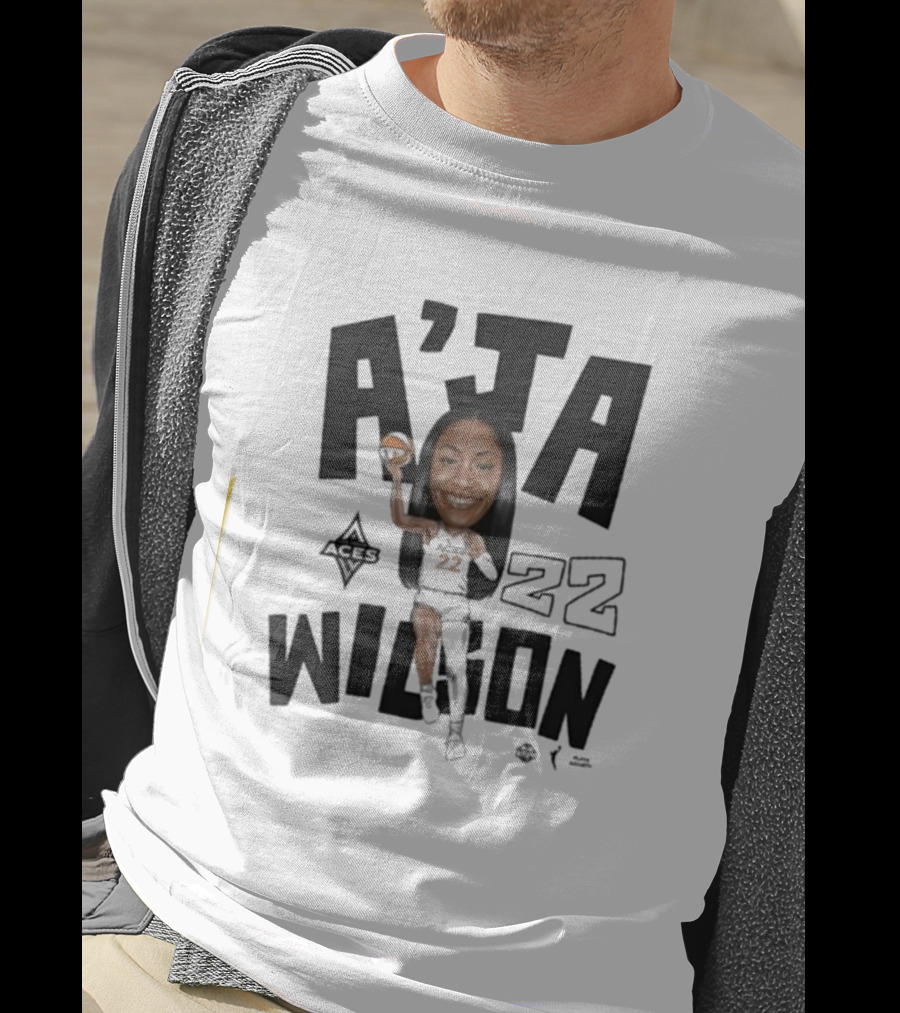 A'ja Wilson 22 Aces Playa Society T-Shirt