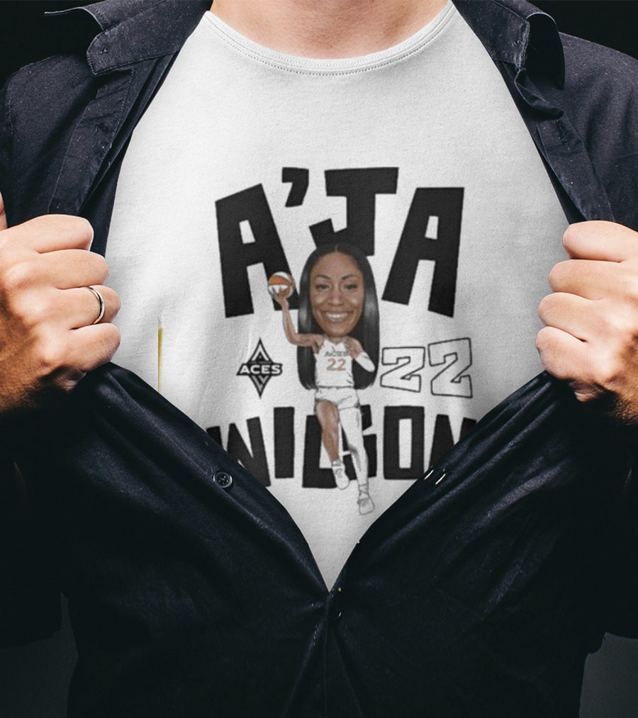 A'ja Wilson 22 Aces Playa Society T-Shirt