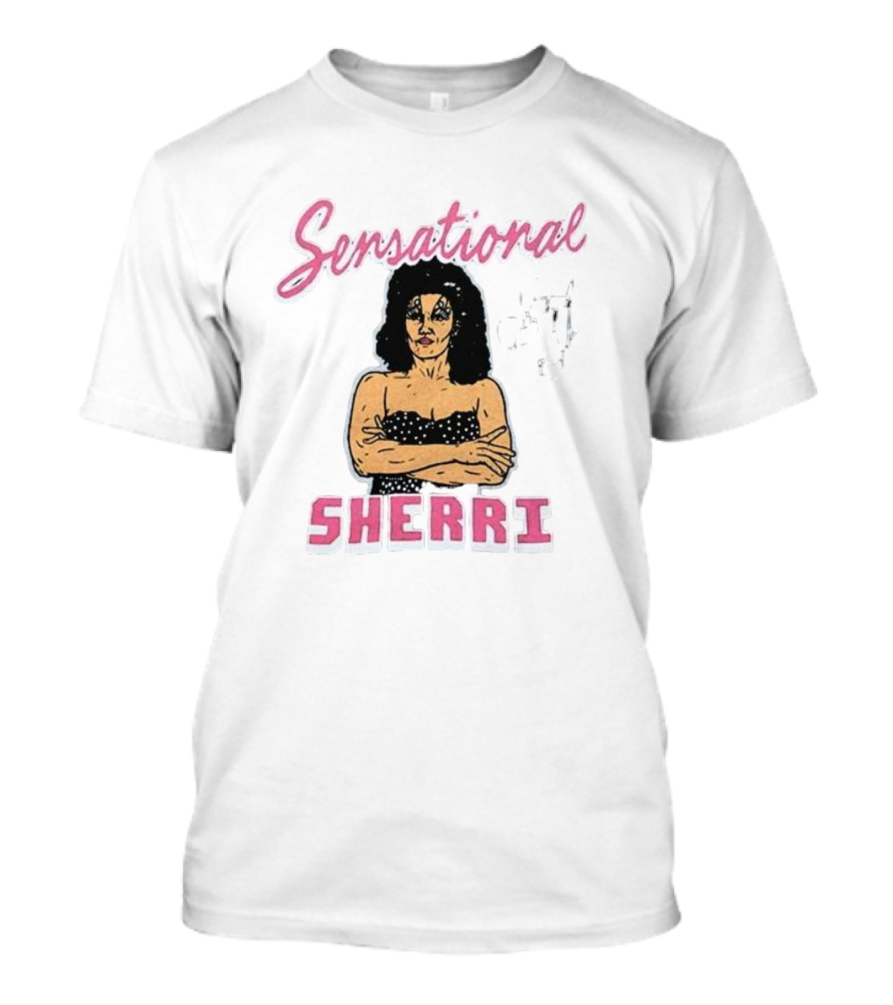 Sensational Sherri Retro Illustration Wrestling T-Shirt