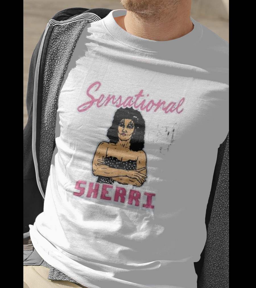 Sensational Sherri Retro Illustration Wrestling T-Shirt