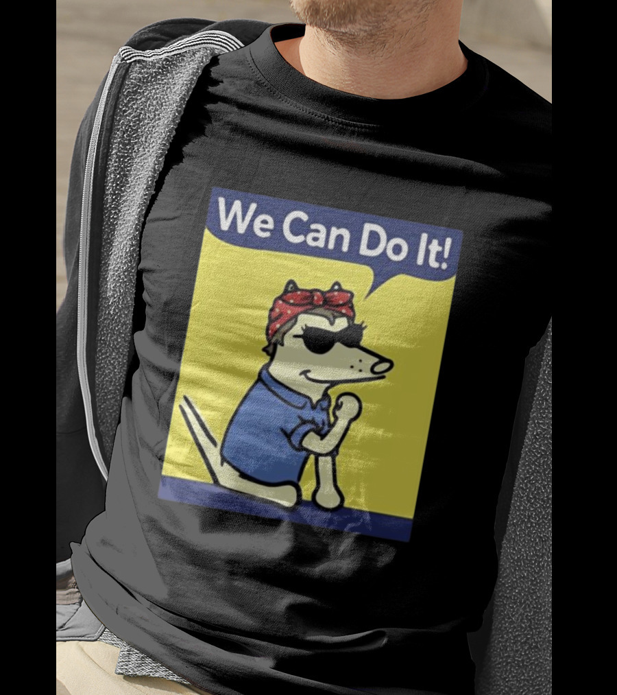 We Can Do It Teddy The Dog Rosie The Riveter T-Shirt