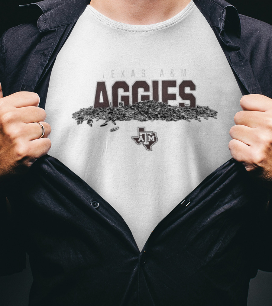 Texas A&M Aggies Sunflower Seeds Baseball T-Shirt
