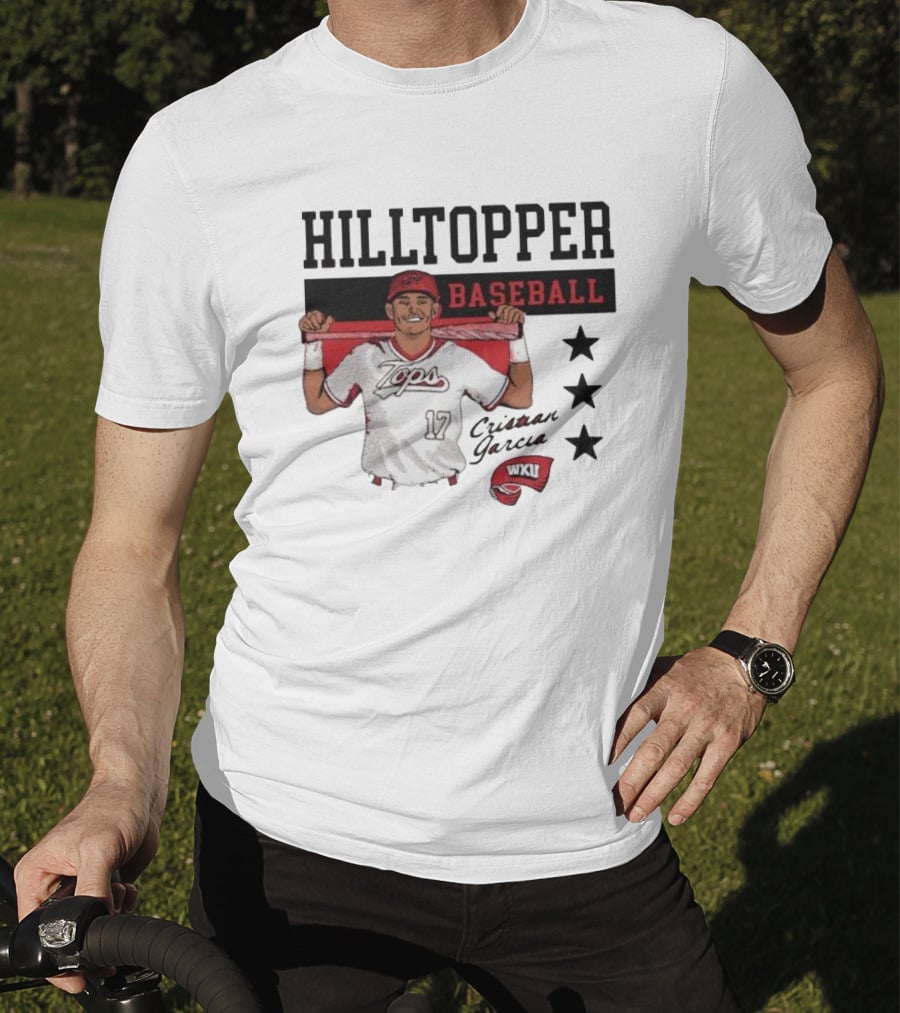Hilltopper Baseball Tops 17 WKU Cristian Garcia T-Shirt