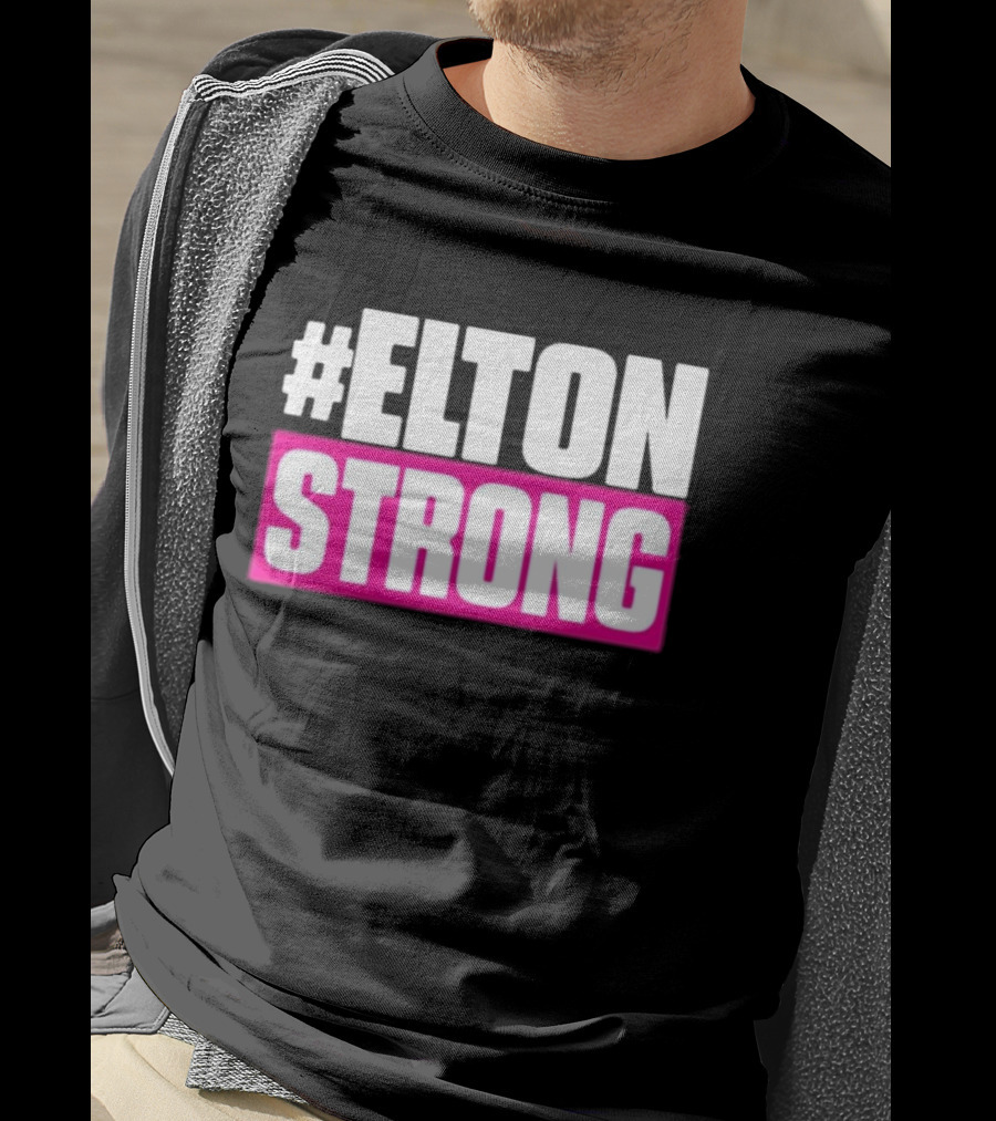 EltonStrong Pink And White Bold Text Design For Bayley Fans T-Shirt