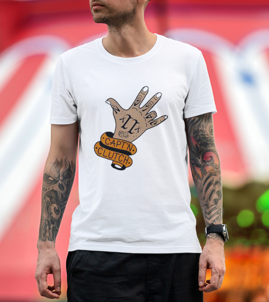 Cap’n Clutch Five Dice Hand Tattoo T-Shirt