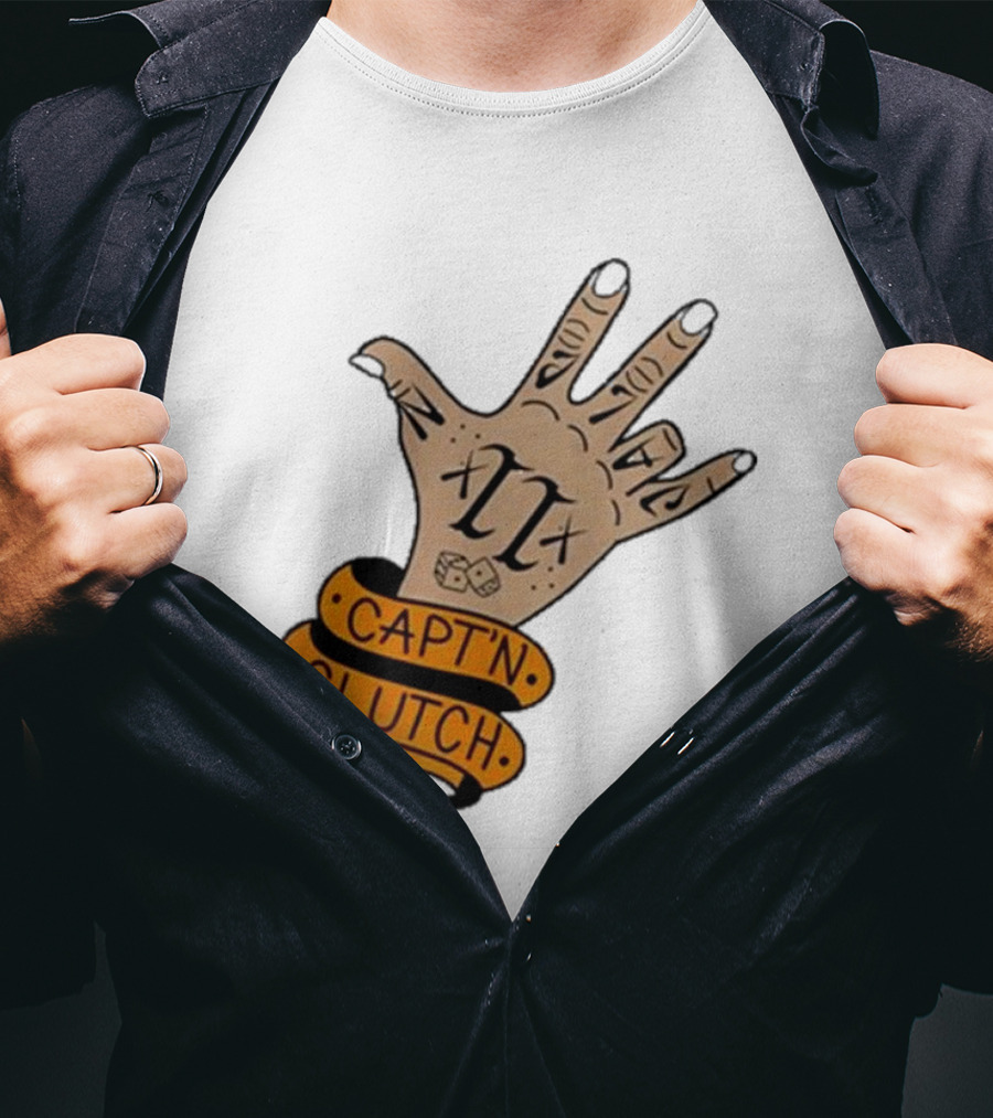 Cap’n Clutch Five Dice Hand Tattoo T-Shirt