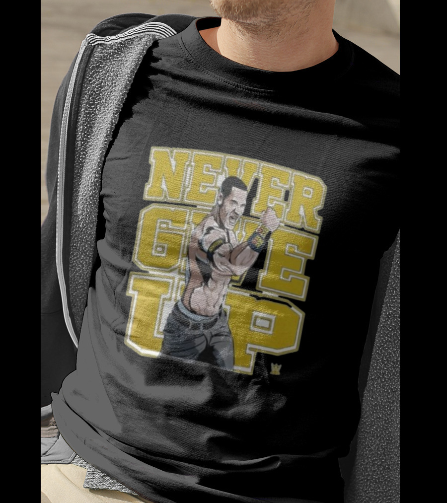 NEVER GIVE UP John Cena WWE T-Shirt