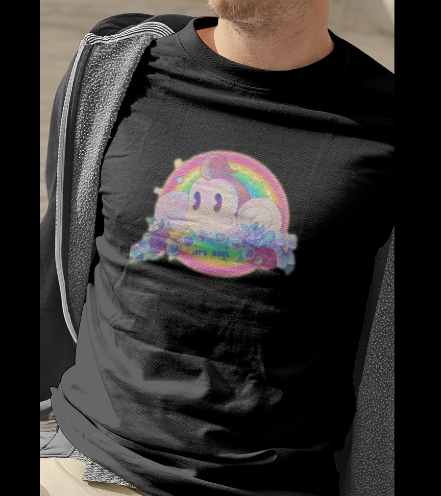 Quit Monkeying Around Let's Roll With Rainbow Monkey And Flowers T-Shirt