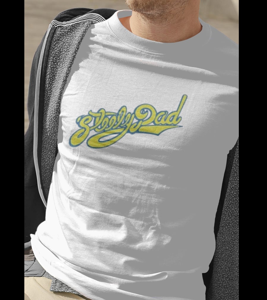 Sleepy Dad Retro Yellow Script T-Shirt