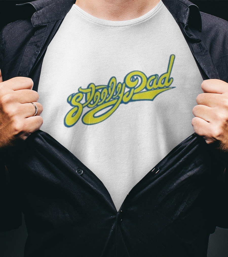 Sleepy Dad Retro Yellow Script T-Shirt