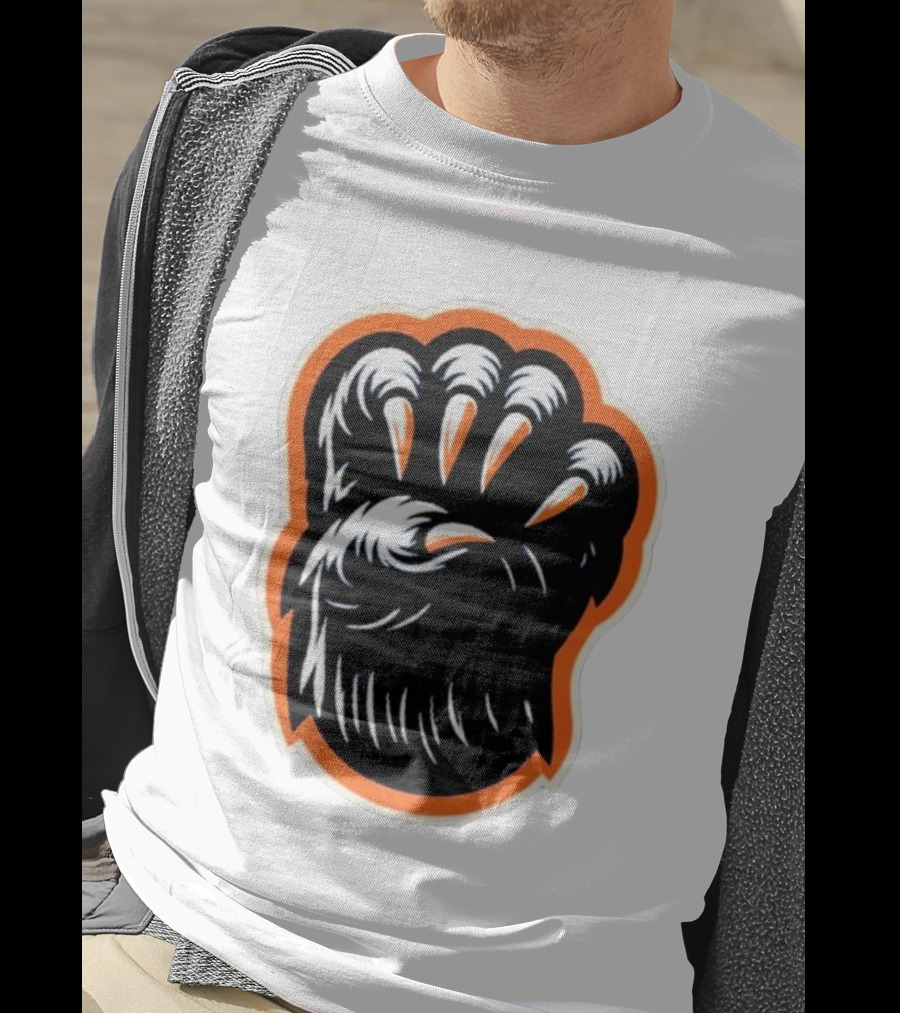 The Claw Foot Horror Paws Black Orange T-Shirt