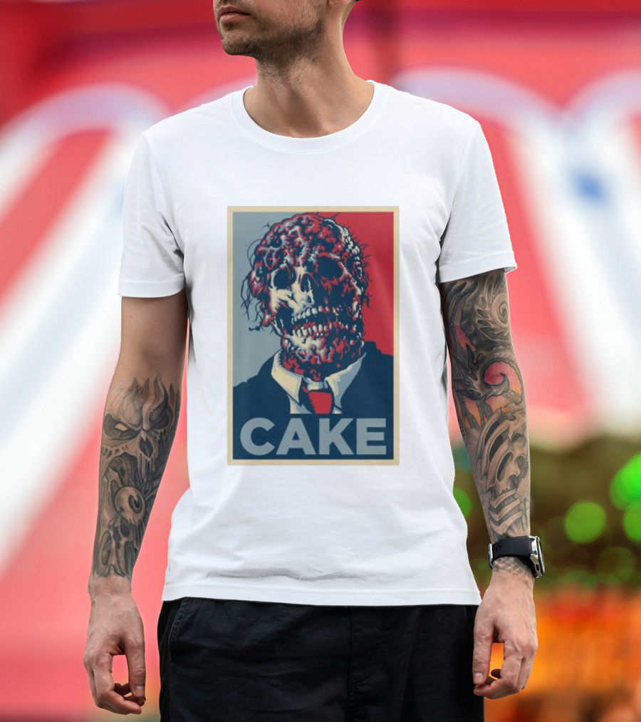 Threadless Father's Day Horror Cake Men Obama Hope Poster Zombie T-Shirt