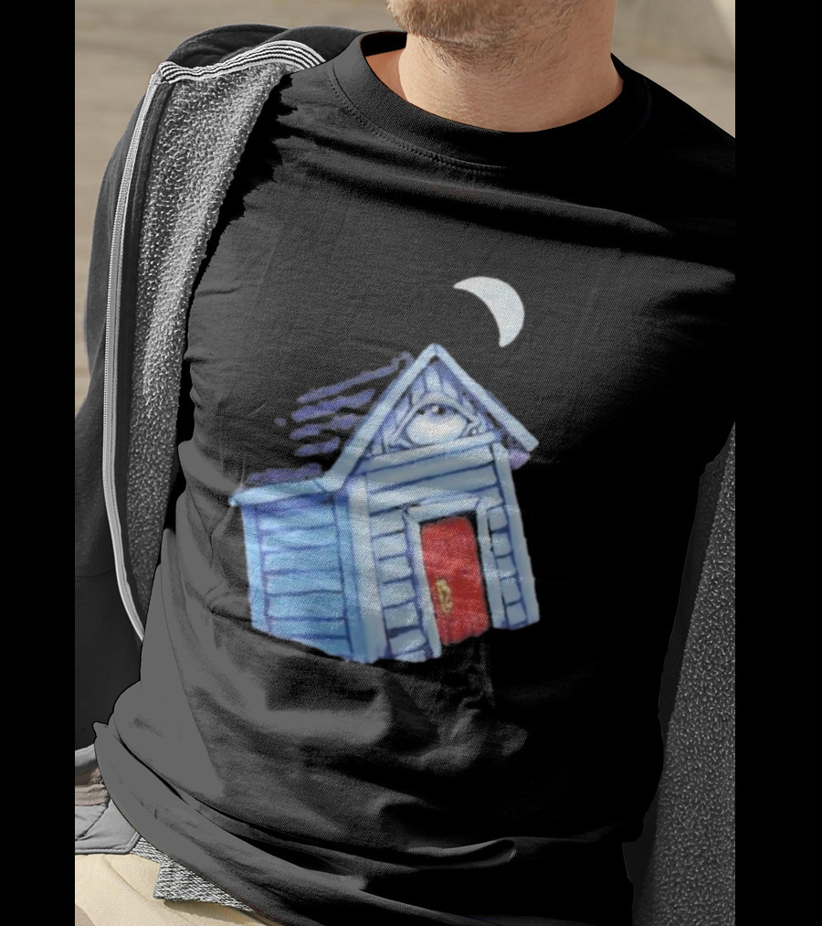 Turmoil Tinfoil Moon Eye House With Red Door T-Shirt
