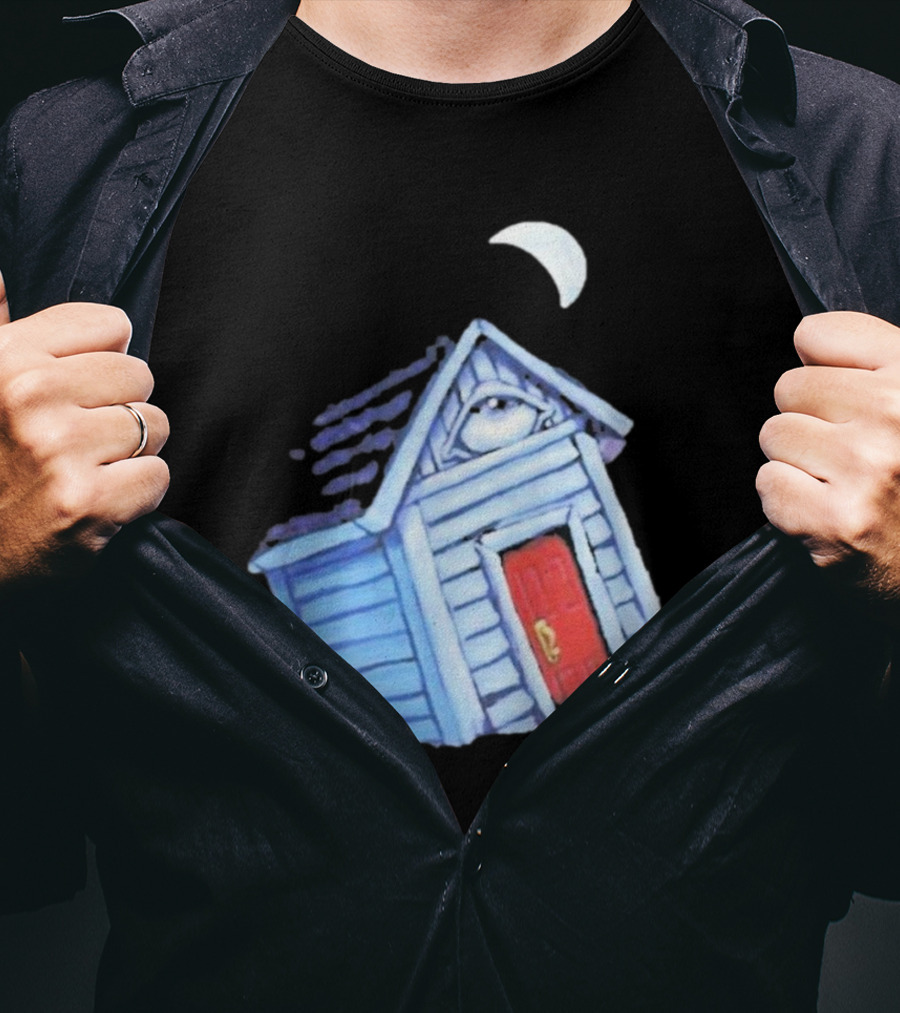 Turmoil Tinfoil Moon Eye House With Red Door T-Shirt