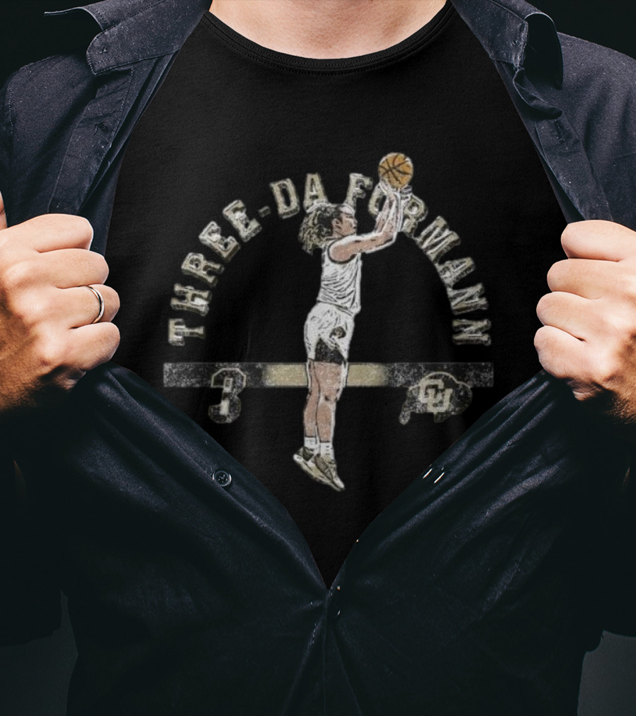 Three-da Formann Basketball Colorado CU Buffs Number 3 T-Shirt