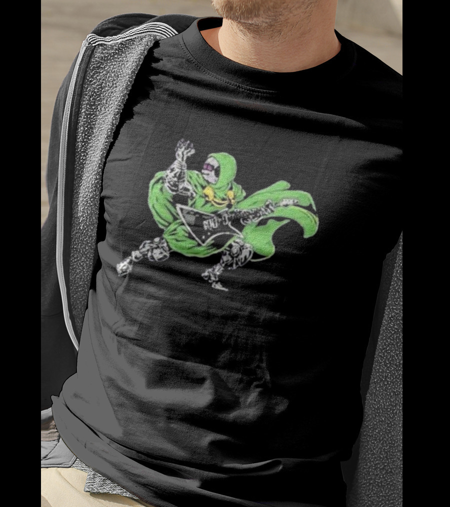 Mfer Doom Inko Metal Guitar Villain Green Cloak T-Shirt