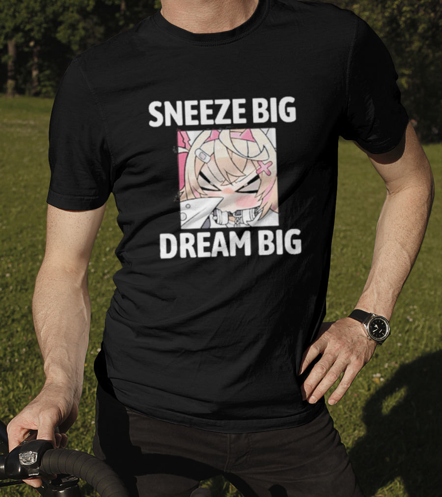 Sneeze Big Dream Big Mococo Anime Style Character T-Shirt