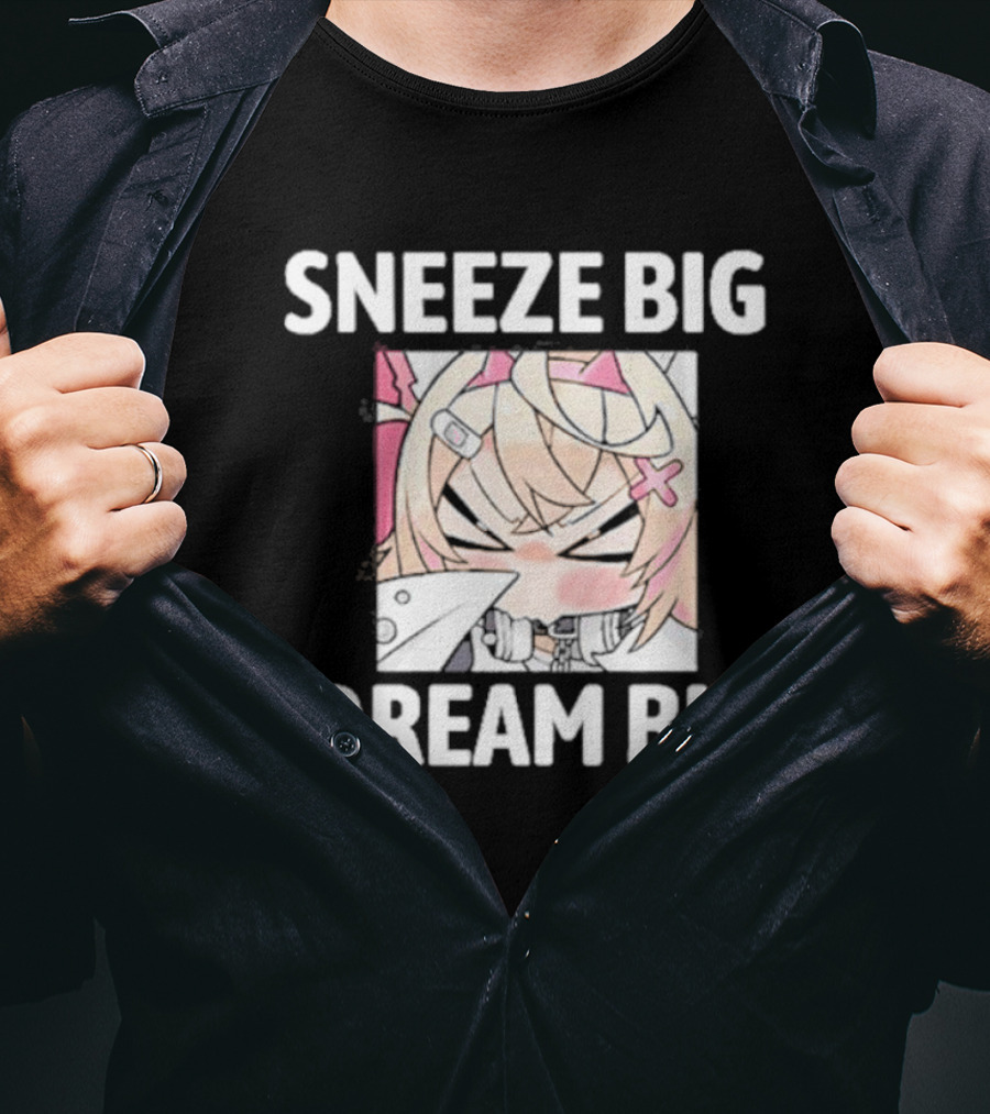 Sneeze Big Dream Big Mococo Anime Style Character T-Shirt
