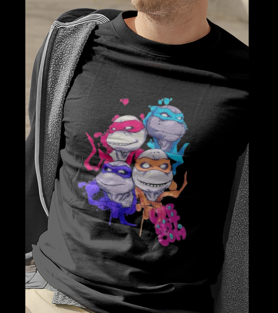 Neon TMNT Characters Pop T-Shirt