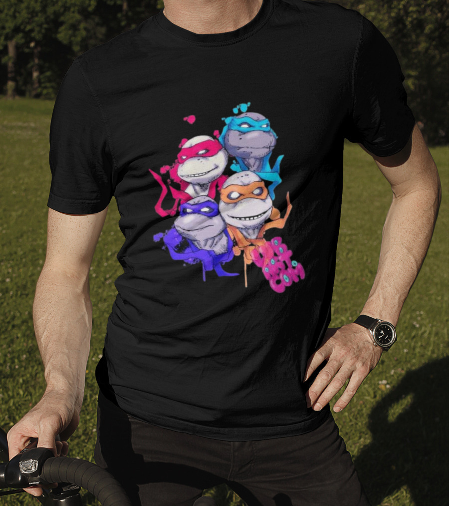 Neon TMNT Characters Pop T-Shirt
