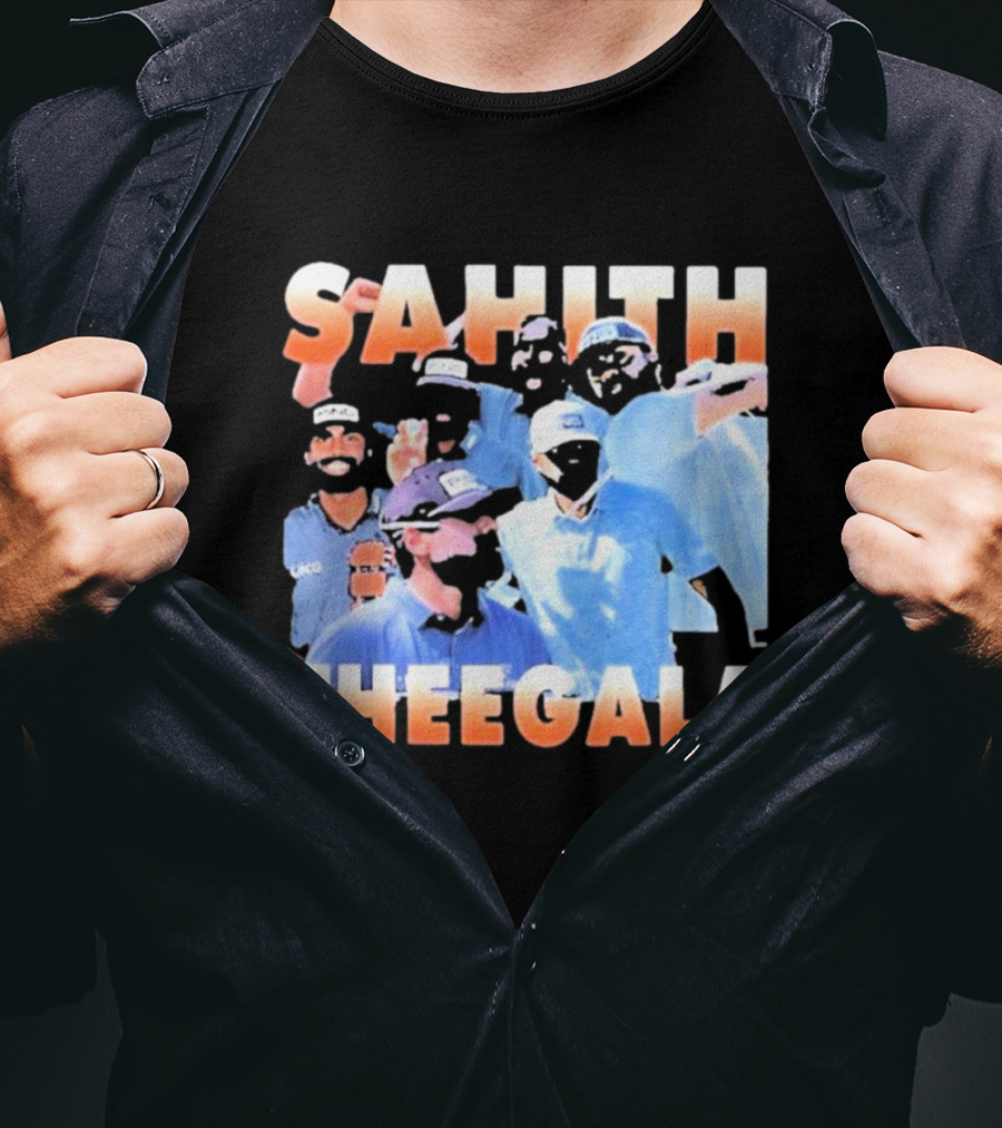 Sahith Theegala Celebratory Golf Moments T-Shirt