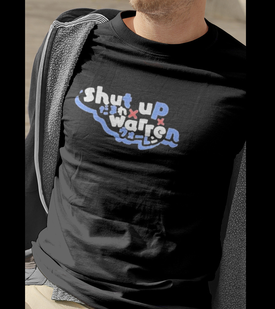 Shut Up Warren Japanese Text T-Shirt